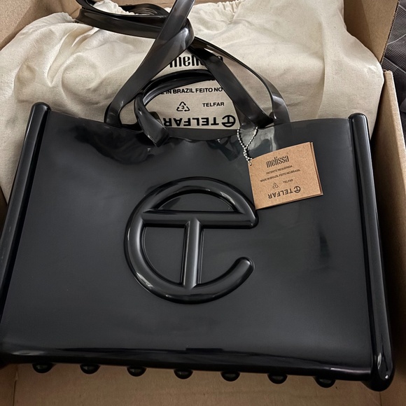 Telfar Handbags - Telfar Melissa Black Jelly Tote